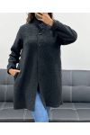 BLACK AH2555053 BUTTONED COAT