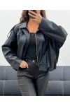 FAUX LEATHER JACKET AH2555047 BLACK