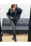 FAUX LEATHER JACKET AH2555047 BLACK