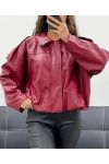 FAUX LEATHER JACKET AH2555047 BURGUNDY