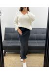 KNITTED SWEATER TEDDY AH2555013 WHITE