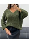 KNITTED TEDDY JUMPER AH2555013 KAKI