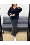 KNITTED TEDDY JUMPER AH2555013 BLACK