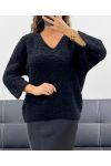 KNITTED TEDDY JUMPER AH2555013 BLACK