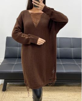 DESTROY AH255200 SCHOKOLADENKLEID PULLOVER