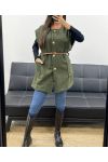MOUWLOOS JASJE MET GEKRULDE WOL + RIEM AH255226 KHAKI