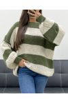 OVERSIZED TRUI MET STREPEN AH255212 KHAKI
