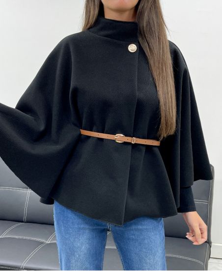CAPE + CEINTURE AH255184 NOIR