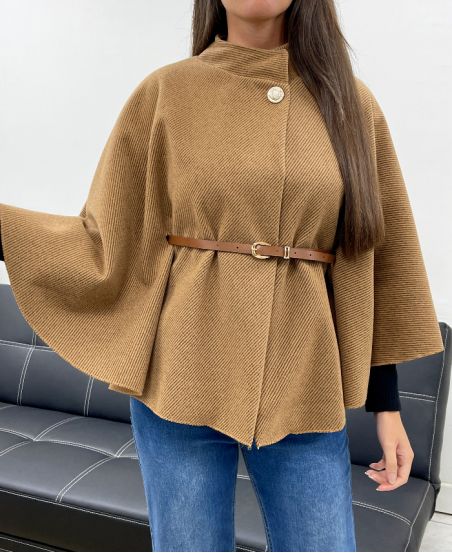 CAPE + CEINTURE AH255184 CAMEL