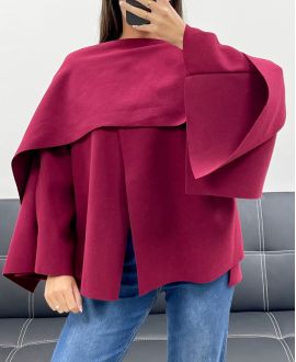 CAPE DRAPEE AH255220 BORDEAUX