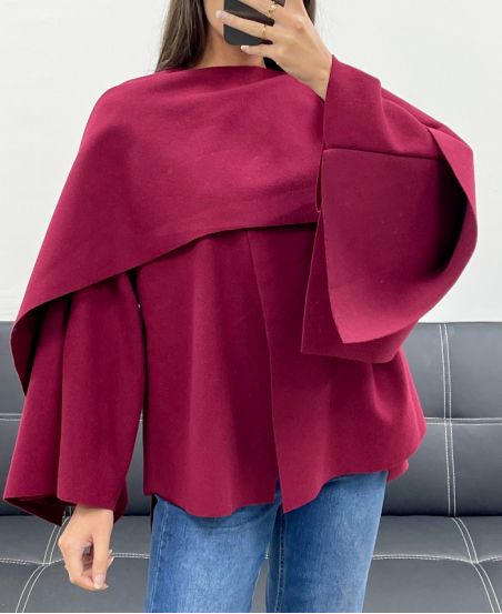 CAPE DRAPE AH255220 BORDEAUX