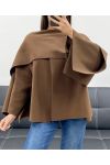 MET CHOCOLADE GEDRAPEERDE CAPE AH255220