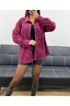 VESTE/CHEMISE A FRANGES EN SUEDINE AH2555088 BORDEAUX