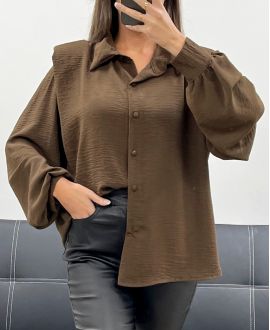 CAMICIA AH255192 SPALLE CIOCCOLATO