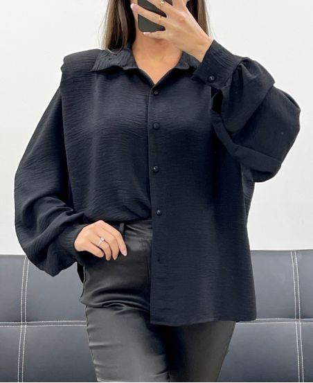 CAMISA DE CHARRETERA AH255192 NEGRO