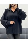 CAMISA DE CHARRETERA AH255192 NEGRO