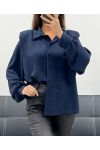 SHIRT WITH EPAULETTES AH255192 NAVY