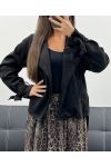 VESTE EN SUEDINE AH255188 NOIR