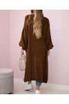 LANGE STRICKJACKE AH255171 2 TASCHEN SCHOKOLADENBEIGE
