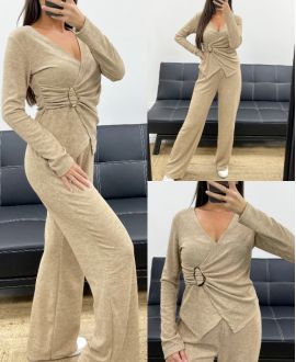 CONJUNTO DE ACCESORIOS DE MUJER DE 2 PIEZAS AH255253 BEIGE