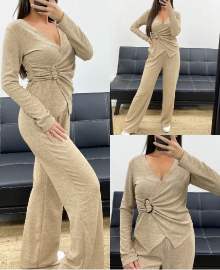 CONJUNTO DE ACCESORIOS DE MUJER DE 2 PIEZAS AH255253 BEIGE