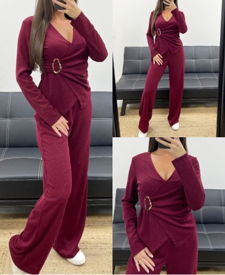 JUEGO DE ACCESORIOS DE 2 PIEZAS PARA MUJER AH255253 BURDEOS