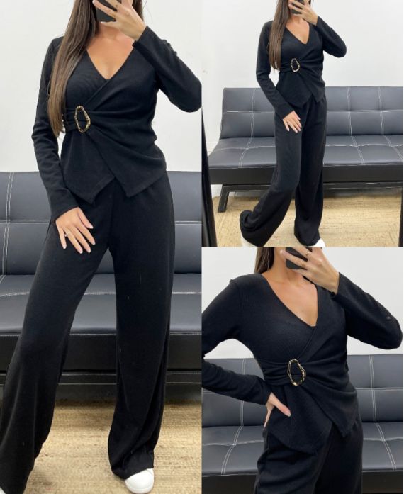 CONJUNTO DE ACCESORIOS DE 2 PIEZAS PARA MUJER AH255253 NEGRO