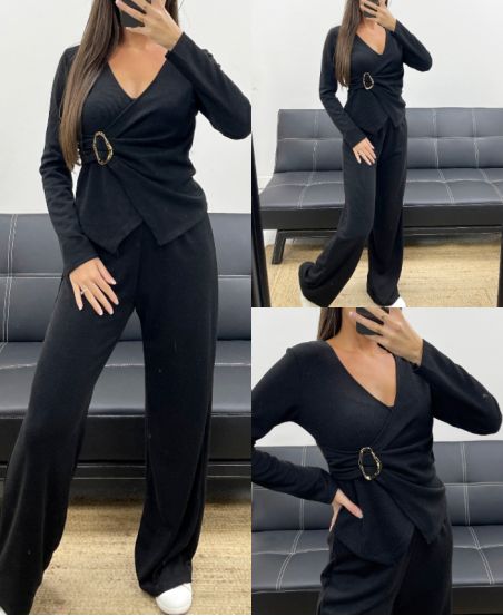 CONJUNTO DE ACCESORIOS DE 2 PIEZAS PARA MUJER AH255253 NEGRO