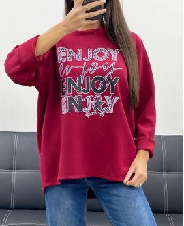 ENJOY AH255098 BURGUNDY SWEATSHIRT