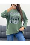 ENJOY AH255098 SWEATSHIRT KHAKI