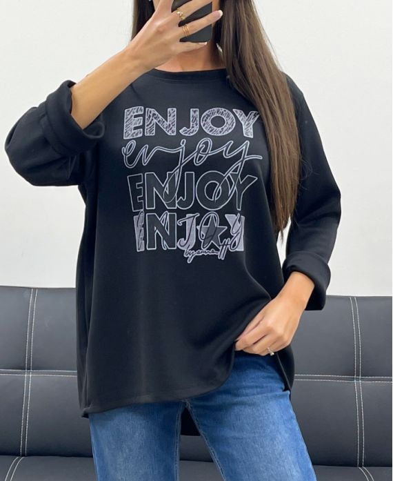ENJOY AH255098 SWEATSHIRT BLACK