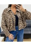 CHAQUETA DE ANTE DE LEOPARDO AH255237