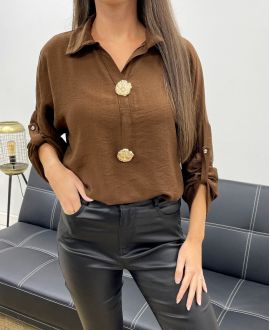 ACCESSORY BLOUSE AH255241 CHOCOLATE