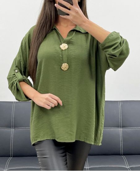ACCESSORY BLOUSE AH255241 KHAKI