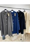 CAPPOTTO GRANDE CON BOTTONI 2 TASCHE AH255074 GRIGIO