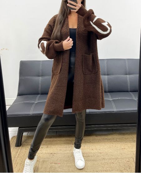 CHOCOLATE AH2555035 BI-MATERIAL COAT