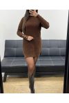 ABITO MAGLIONE CON MANICHE E BOTTONI AH255234 CIOCCOLATO