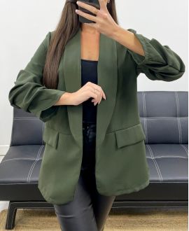 ROLLED-UP SLEEVE BLAZER JACKET AH255087 KHAKI