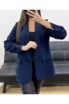 BLAZERJASJE MET OPGEROLDE MOUWEN AH255087 NAVY