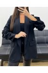 BLAZERJACKE MIT HOCHGEKREMPELTEN ÄRMELN AH255087 SCHWARZ