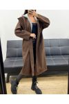 CAPPOTTO CON CAPPUCCIO EFFETTO 2 IN 1 AH255247 CIOCCOLATO