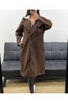 CAPPOTTO CON CAPPUCCIO EFFETTO 2 IN 1 AH255247 CIOCCOLATO