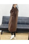 CAPPOTTO CON CAPPUCCIO EFFETTO 2 IN 1 AH255247 CIOCCOLATO