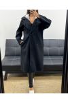 CAPPOTTO CON CAPPUCCIO EFFETTO 2 IN 1 AH255247 NERO