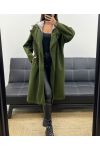 CAPPOTTO CON CAPPUCCIO EFFETTO 2 IN 1 AH255247 KAKI