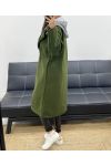 CAPPOTTO CON CAPPUCCIO EFFETTO 2 IN 1 AH255247 KAKI