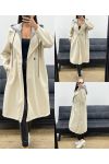 CAPPOTTO CON CAPPUCCIO EFFETTO 2 IN 1 AH255247 BEIGE