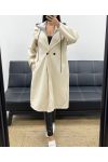 CAPPOTTO CON CAPPUCCIO EFFETTO 2 IN 1 AH255247 BEIGE