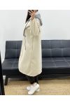 CAPPOTTO CON CAPPUCCIO EFFETTO 2 IN 1 AH255247 BEIGE