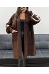 CHOCOLATE AH2555035 BI-MATERIAL COAT
